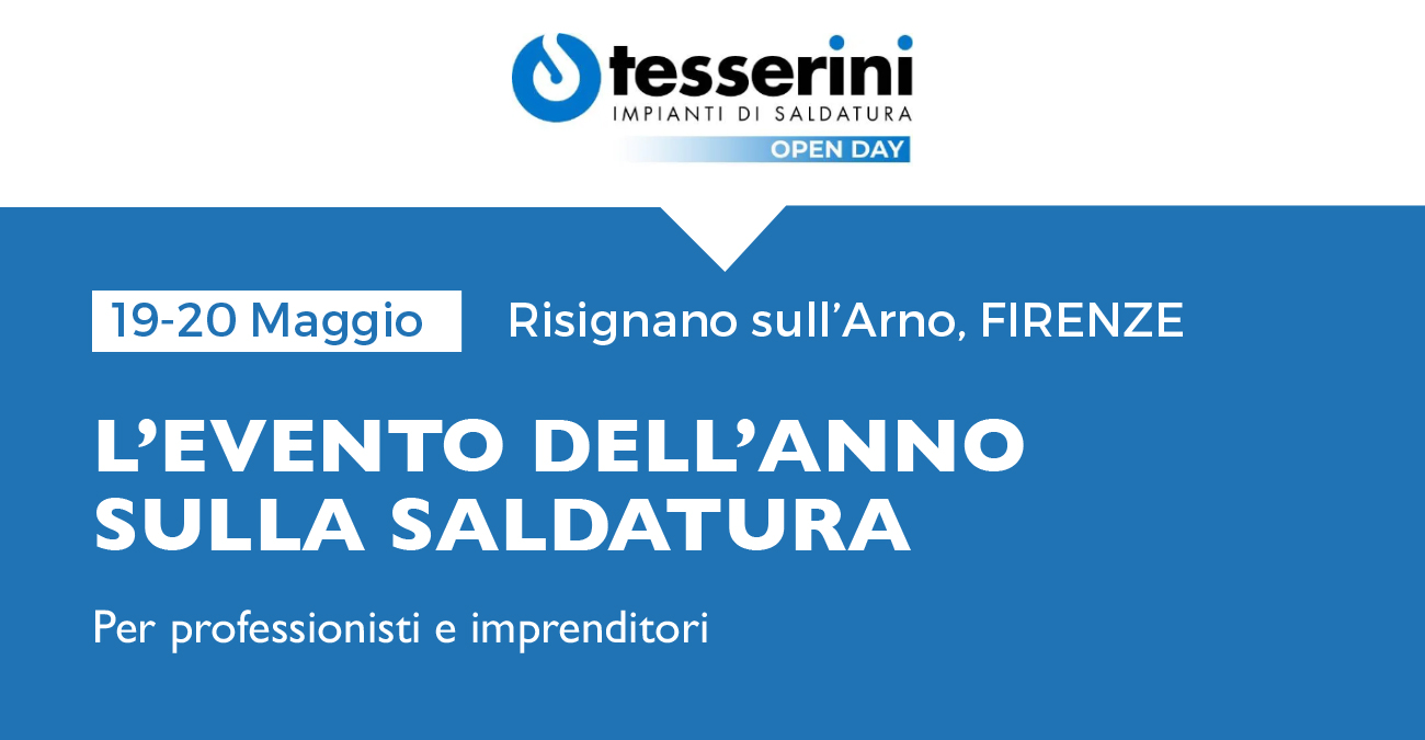 evento sulla saldatura a Firenze creato dall'azienda tesserini